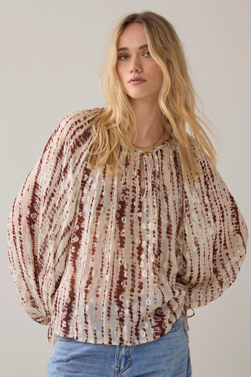 SUMMUM Georgette Tie-Dye Blouse