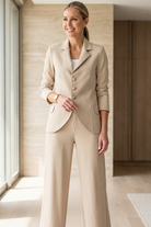 PAULA RYAN Classic Waisted Jacket - Warm Sand - Paula Ryan