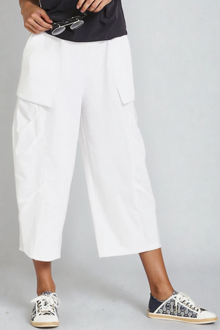 PAULA RYAN Tokyo Pant - Microjersey White