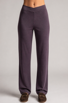 PAULA RYAN Straight Leg Lounge Pant - Merino Cocoa Plum - Paula Ryan