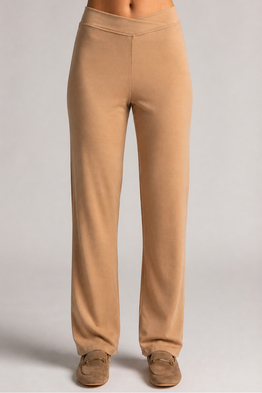 PAULA RYAN Straight Leg Lounge Pant - Merino Camel - Paula Ryan