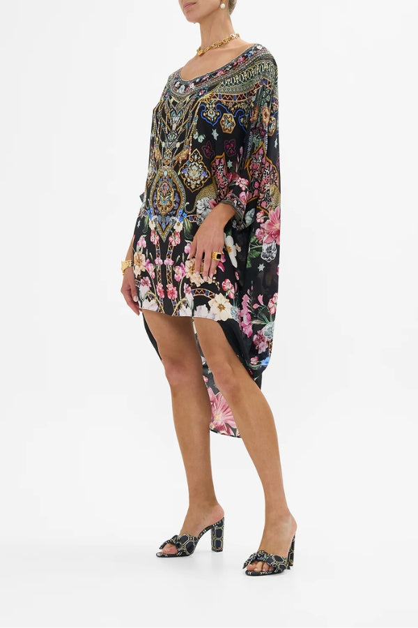 CAMILLA Scoop Back Hem Dress - Midnight in Monserrate - Magpie Style