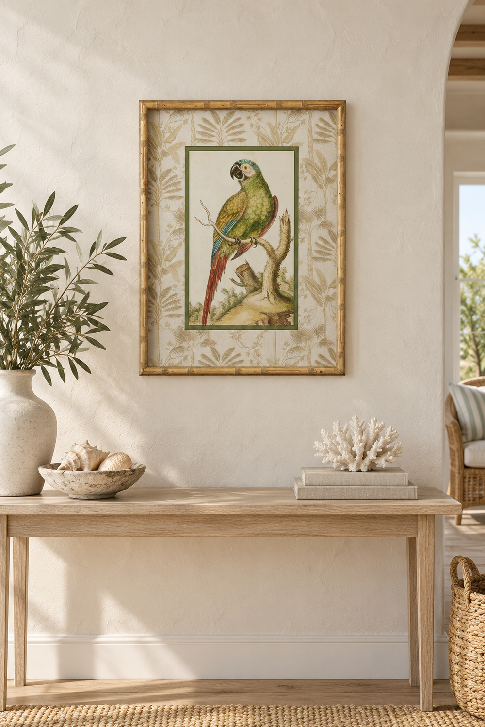 Long Tail Parrot Bamboo Frame