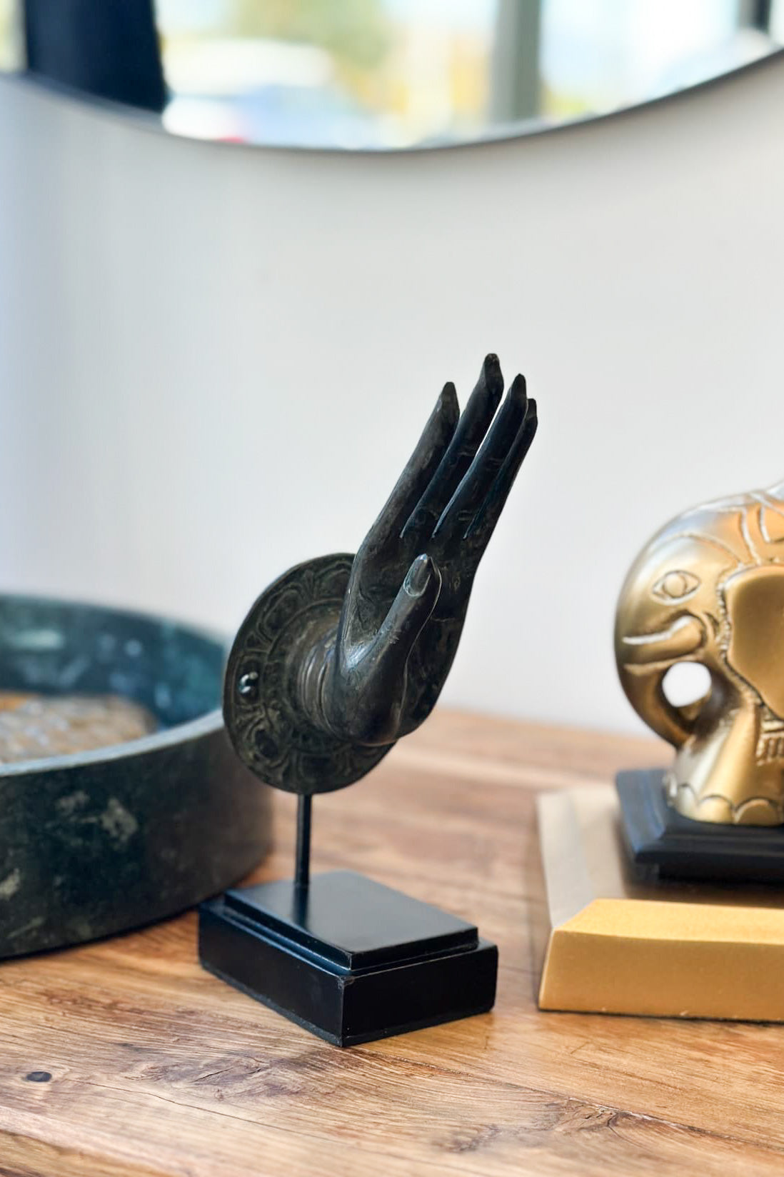 Small Vintage Bronze Buddha Open Hand - Magpie Style