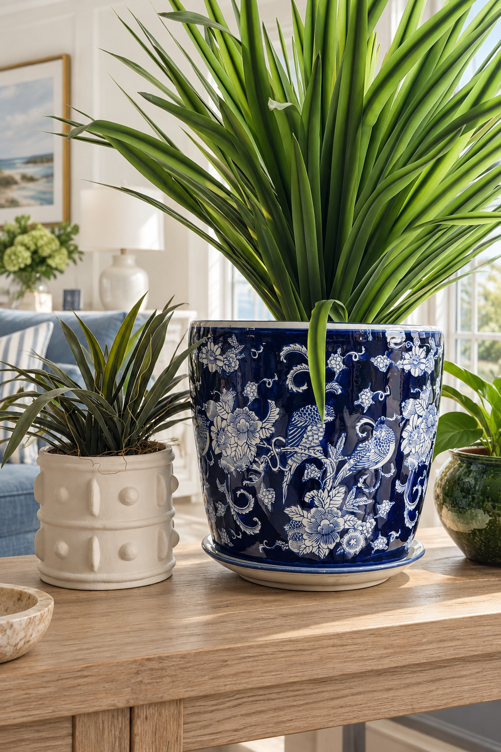 Midnight Bird Garden Pot - Medium