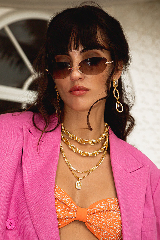 MOUNTAIN & MOON Carla Earring Aquamarine & White Topaz - Magpie Style