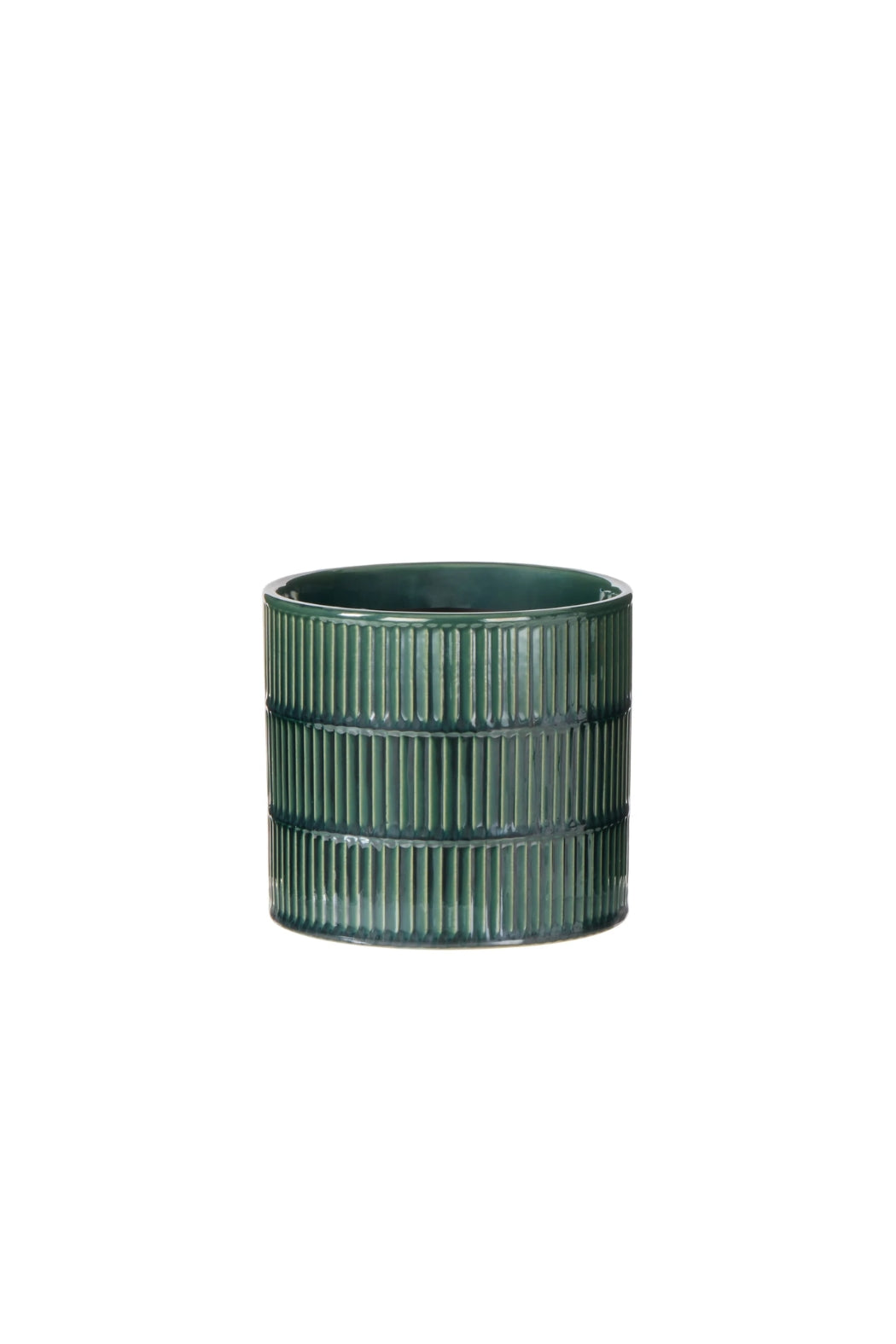 Emerald Ribbed Planter - Magpie Style
