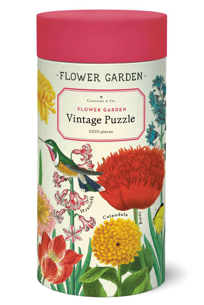 Cavallini & Co - Flower Garden 1000 Piece Vintage Puzzle - Magpie Style