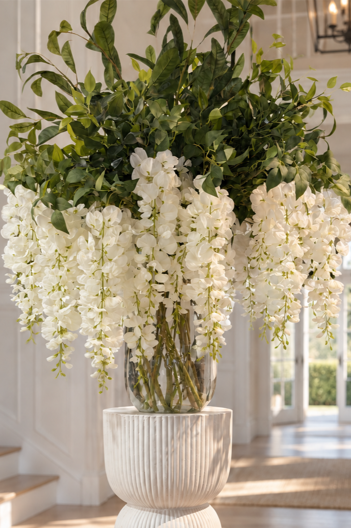 Faux Wisteria Stem - White - Magpie Style