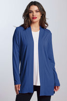 PAULA RYAN ESSENTIALS Edge to Edge Cardigan - MicroModal Admiral Blue - Paula Ryan