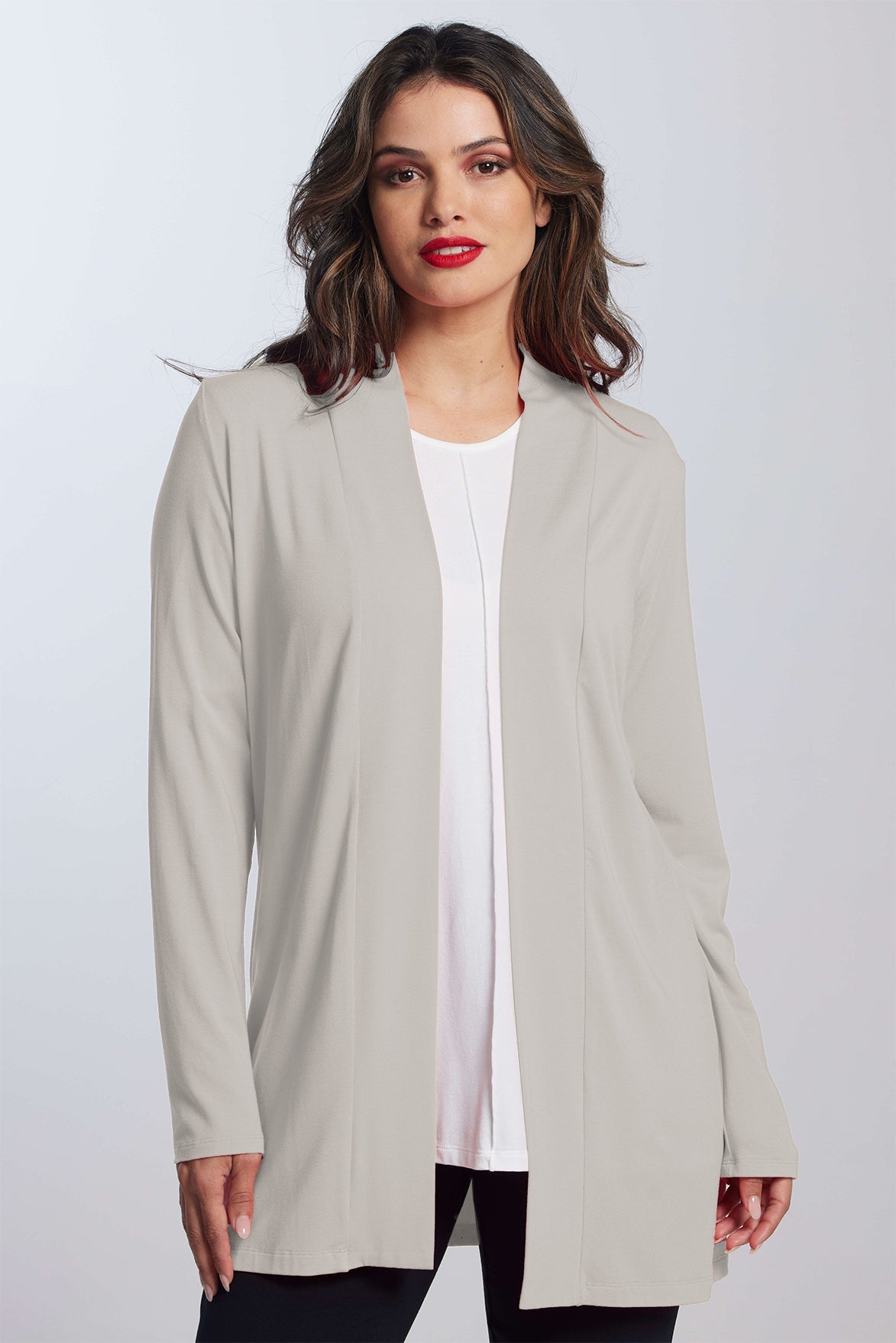 PAULA RYAN ESSENTIALS Edge to Edge Cardigan - MicroModal Champagne - Paula Ryan