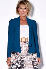 PAULA RYAN Soft Collar Micromodal Cardigan - Mariner