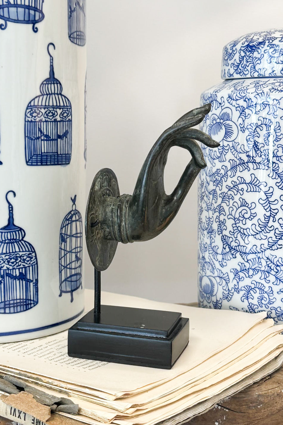 Small Vintage Pinched Bronze Hand - Magpie Style