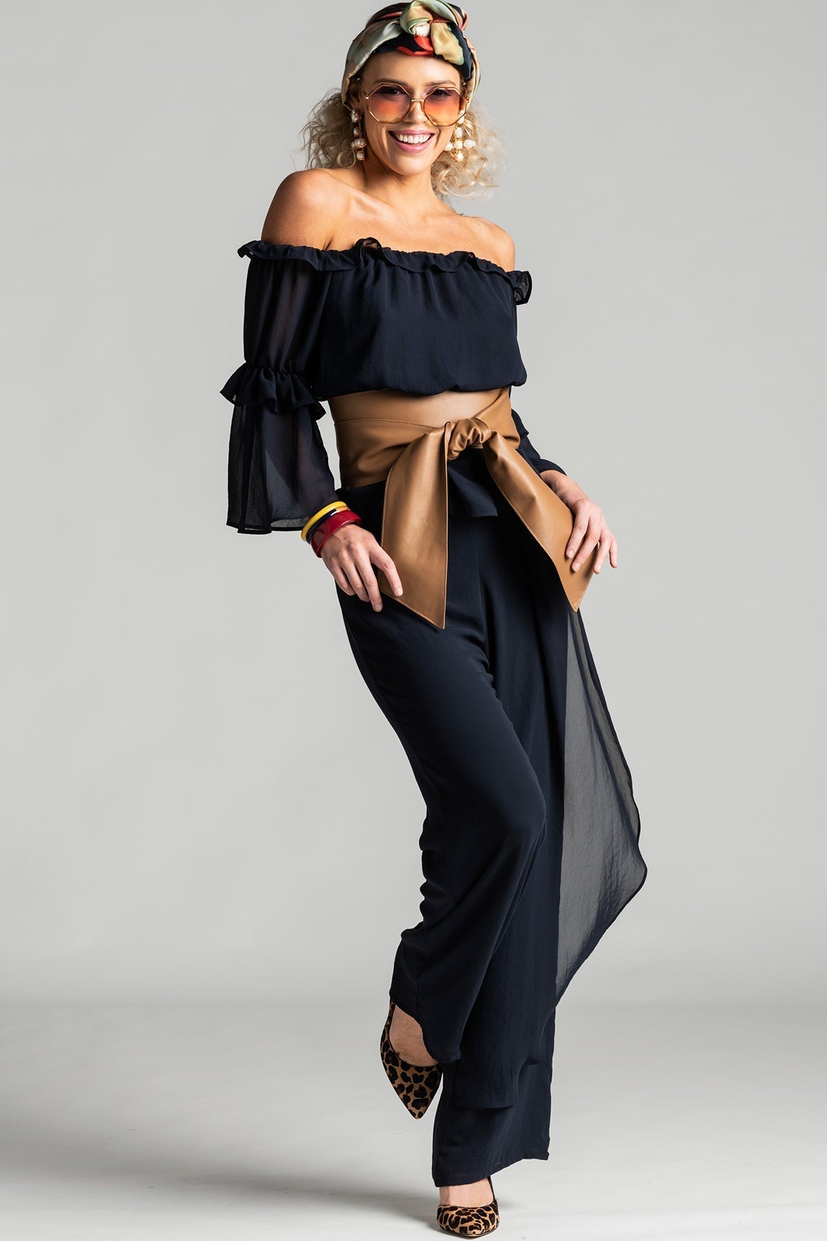 PAULA RYAN Soft Leather Wrap Belt - Tan - Paula Ryan