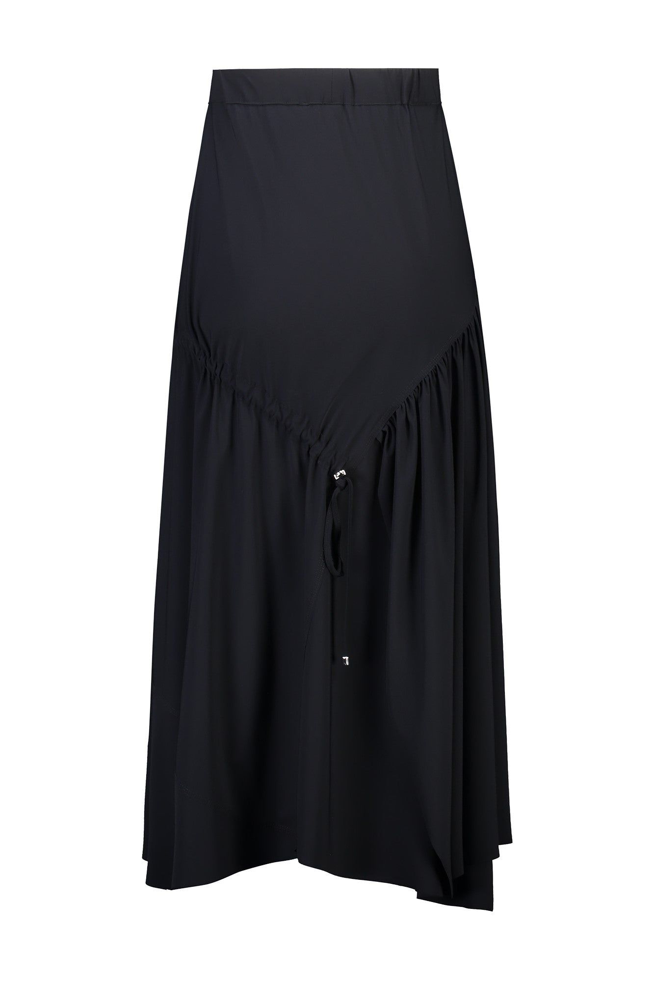 PAULA RYAN Deep Basque Drawcord Skirt - Microjersey - Paula Ryan