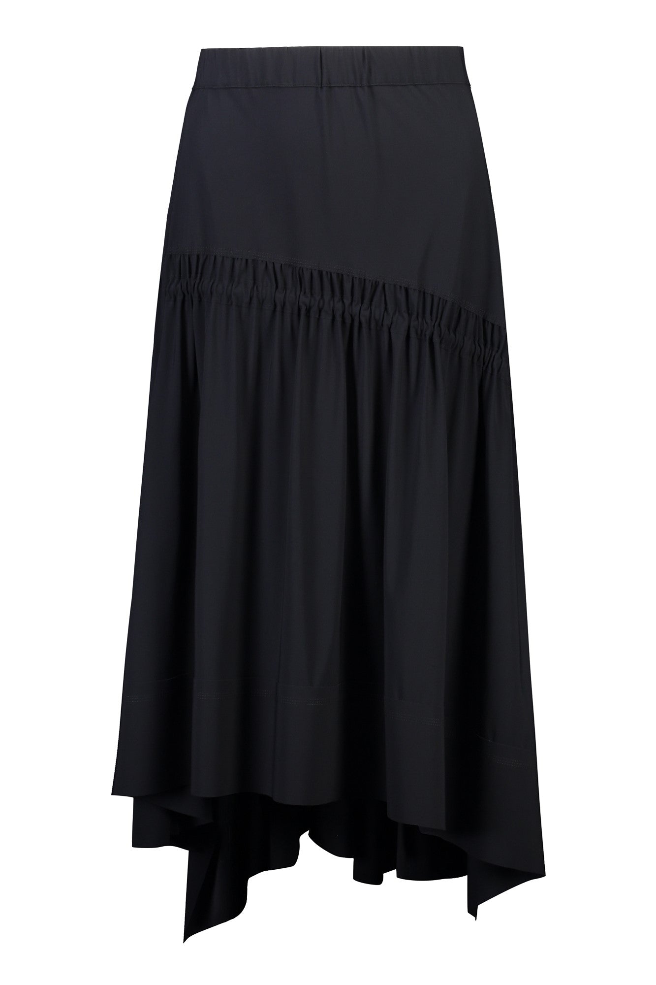 PAULA RYAN Deep Basque Drawcord Skirt - Microjersey - Paula Ryan