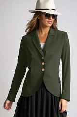 PAULA RYAN Classic Waisted Jacket - Khaki