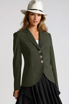 PAULA RYAN Classic Waisted Jacket - Khaki - Paula Ryan