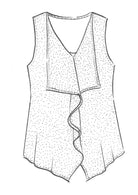 PAULA RYAN Angle Front Sleeveless Top - Navy - Paula Ryan