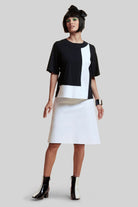 PAULA RYAN A-Line Knee Length Skirt - White - Paula Ryan