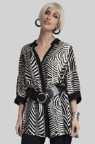 PAULA RYAN O Ring Leather Belt - Black/Nickel - Paula Ryan