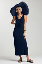 PAULA RYAN ESSENTIALS  Sleeveless Sheath - Navy Modal Soft - Paula Ryan