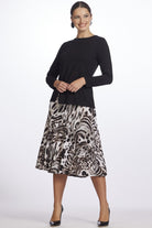 PAULA RYAN Flared Hem Skirt - Aria Print - Paula Ryan