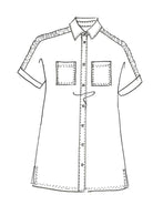 PAULA RYAN Rouched Cap Sleeve Shirt - White - Paula Ryan