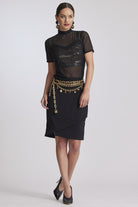 PAULA RYAN Short Wrap Skirt - Black - Paula Ryan