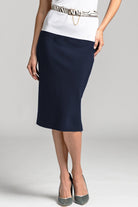 PAULA RYAN ESSENTIALS Regular Stretch Pencil Skirt - Bonded Microjersey