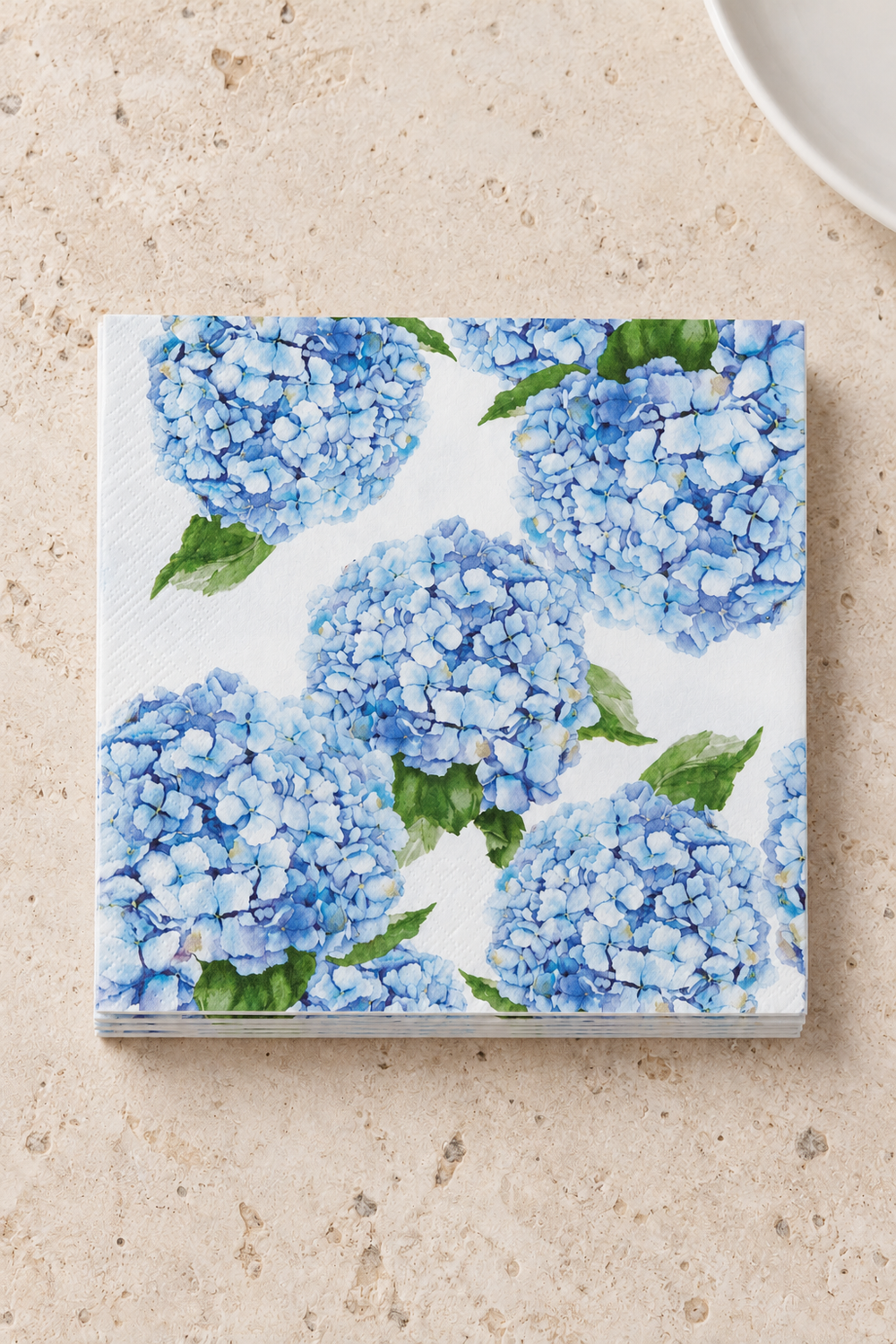 Hydrangea Paper Napkins - Blue