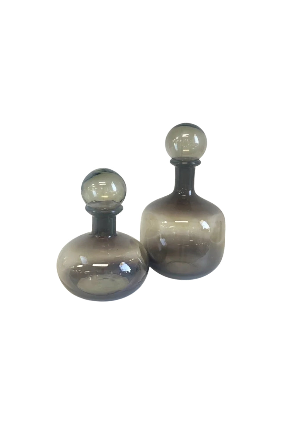 Black Glass Decanter - Large - Magpie Style