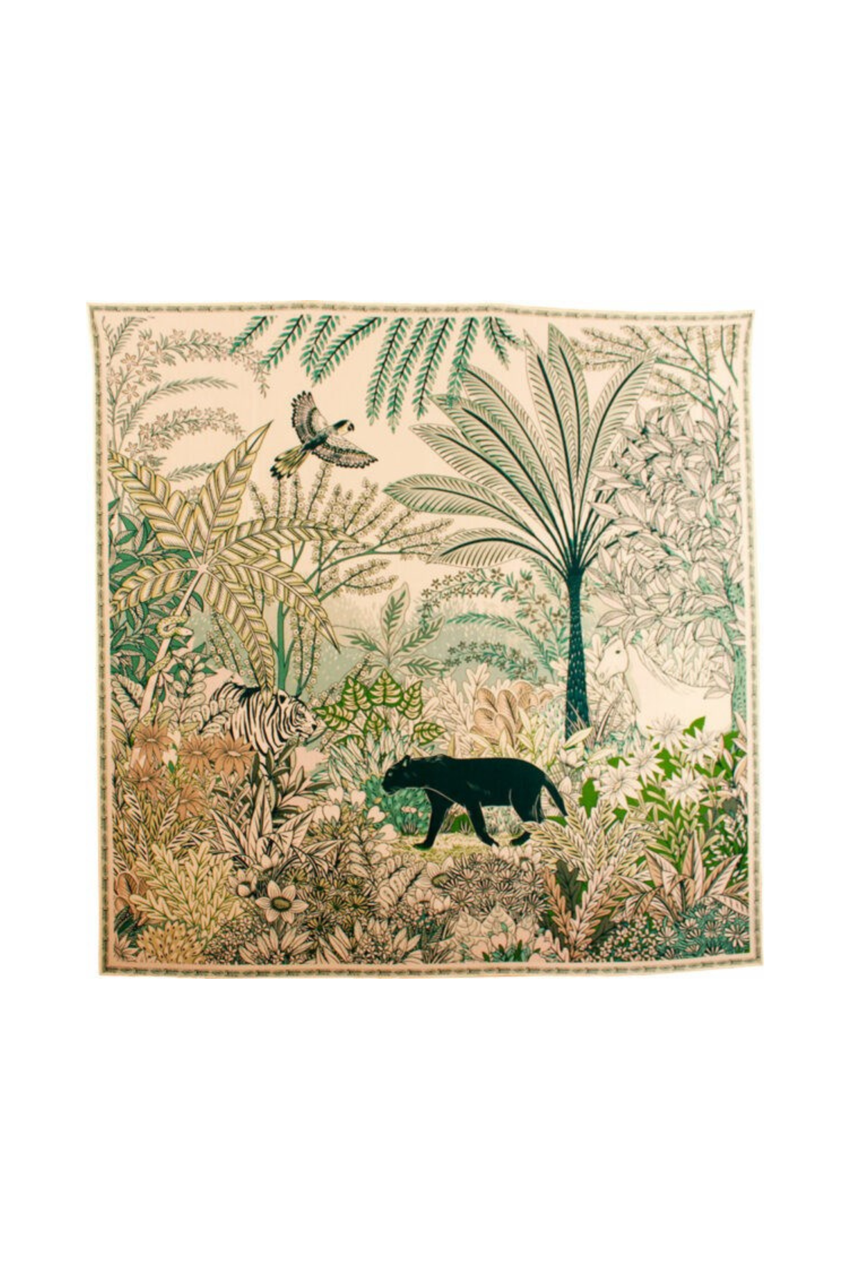 Wool & Silk Scarf Scarf - Heloise Panther Night - Magpie Style