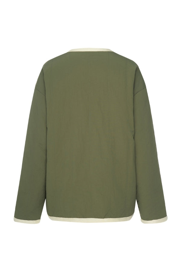 MOKE Juniper Reversible Jacket - Olive/Cream - Magpie Style