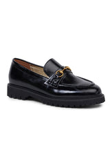 KATHRYN WILSON Shandre Loafer - Black Hi-Shine
