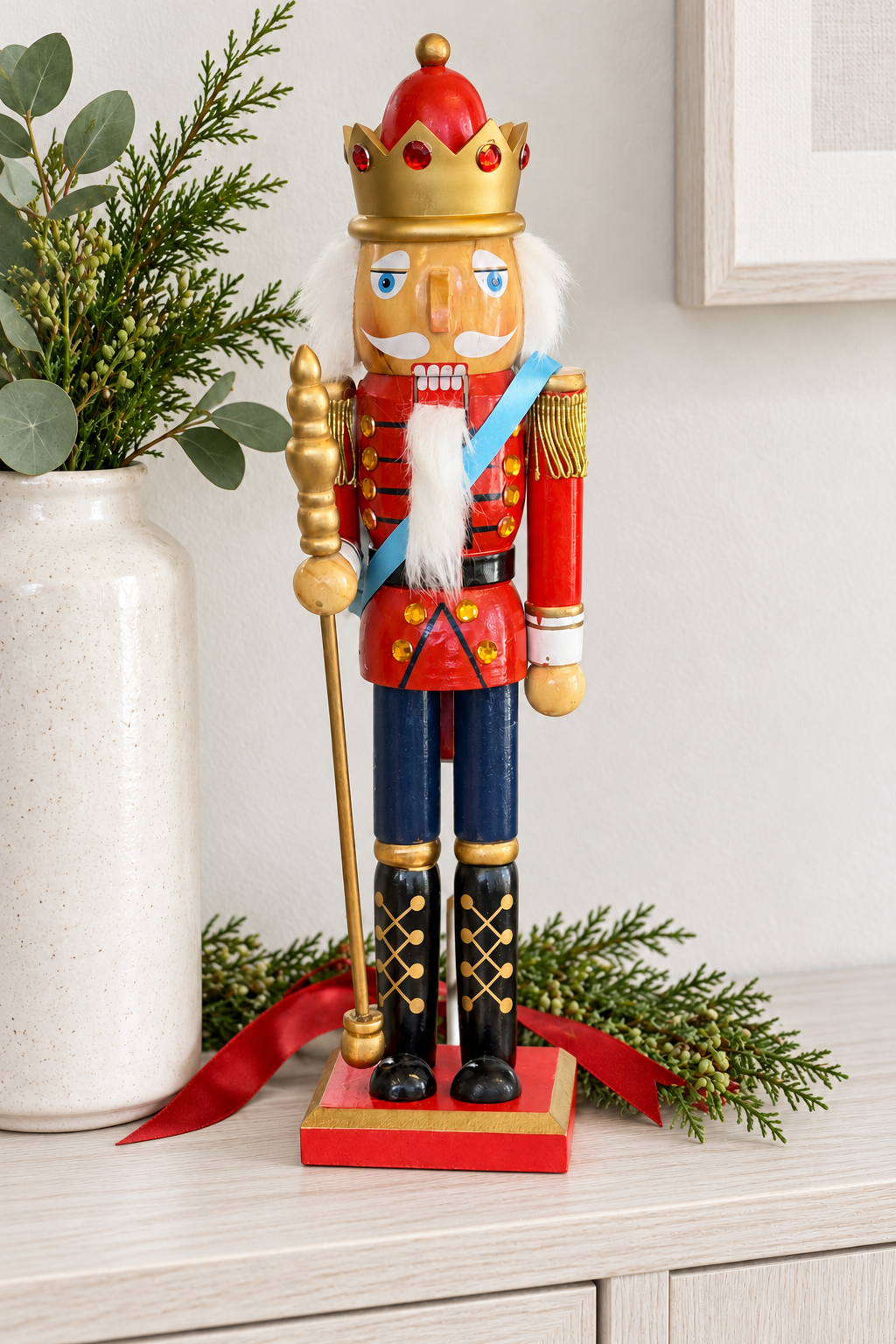 Nutcracker Wood - Multi styled indoors with pale whitewashed furniture and summer light; Coast to Coast XX7870