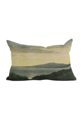 Island At Dusk Linen Lumbar Cushion