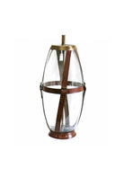 Hertfordshire Glass Lamp with Tan Leather Straps - Magpie Style