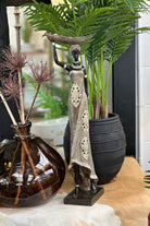 African Lady Figure (Bowl on Head) - Natural - Magpie Style