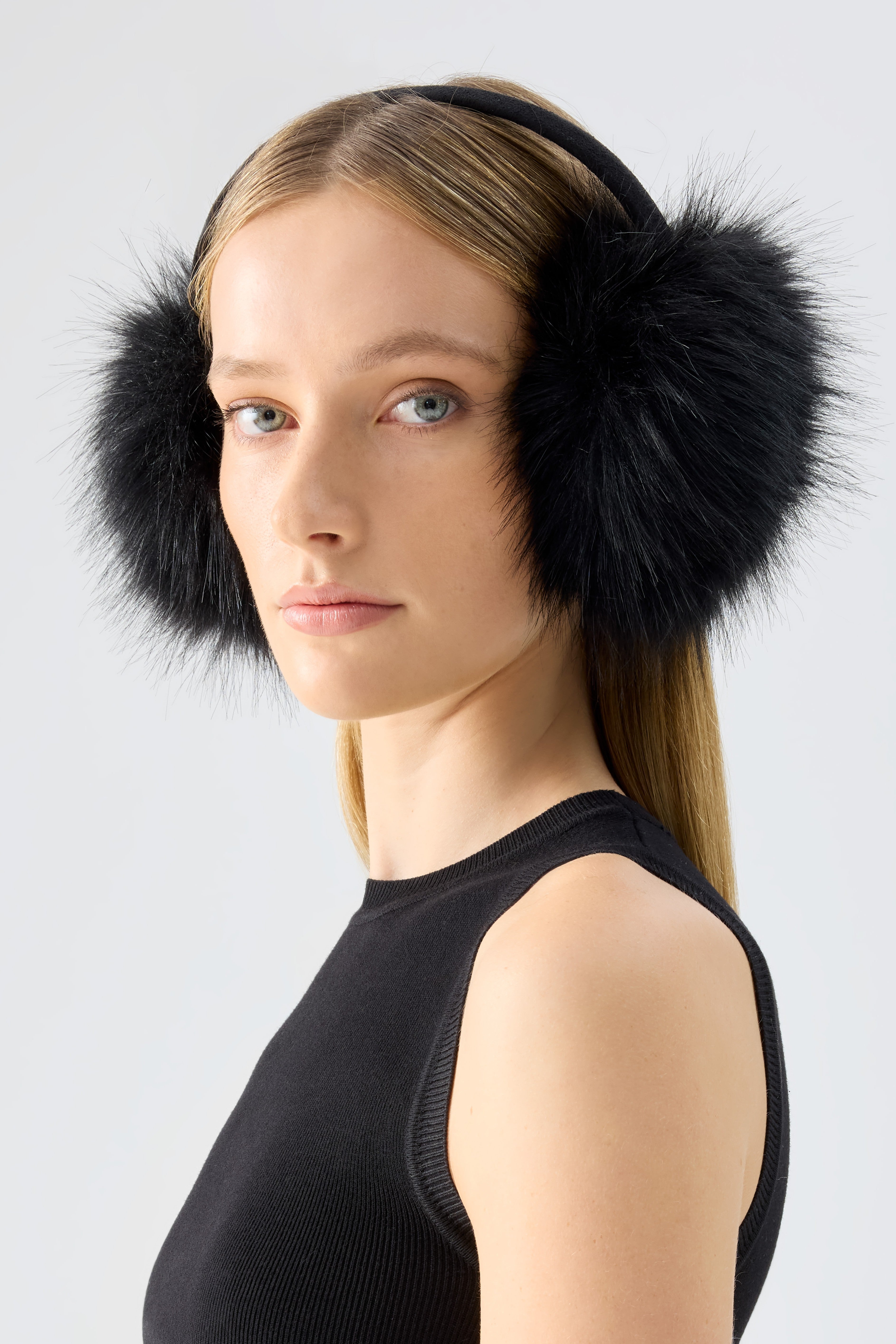 UNREAL FUR All Ears Earmuffs - Black - Magpie Style