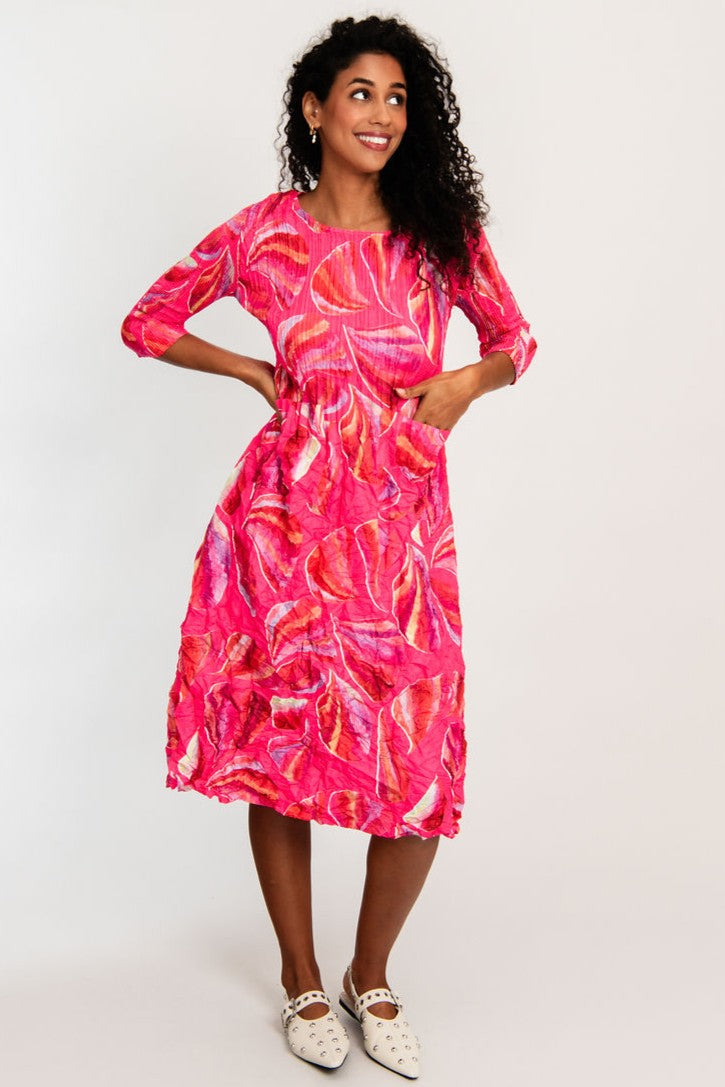ALQUEMA - 3/4 Smash Pocket Dress - Coral Paradise - Magpie Style