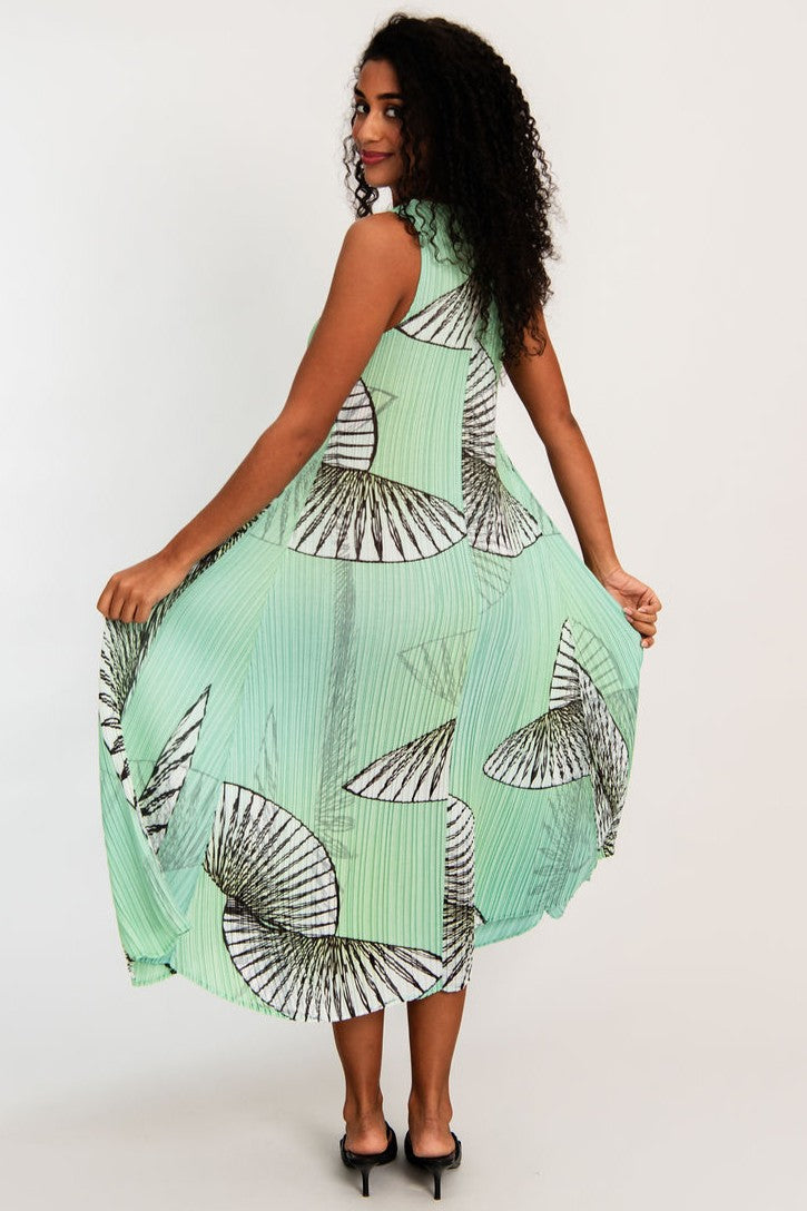 ALQUEMA - Long Estrella Dress - Lime Fan Dance - Magpie Style