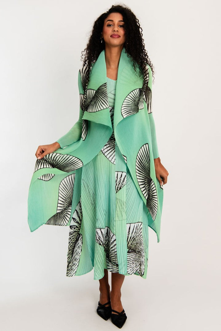 ALQUEMA - Collare Coat - Lime Fan Dance – Magpie Style