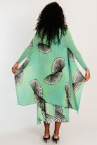 ALQUEMA - Collare Coat - Lime Fan Dance - Magpie Style