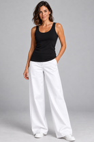 PAULA RYAN Drill Sailor Pant - White - Magpie Style