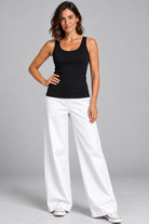 PAULA RYAN Drill Sailor Pant - White - Magpie Style