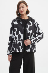 TIRELLI Reversible Print Windbreaker - Black/Cream Blot Print