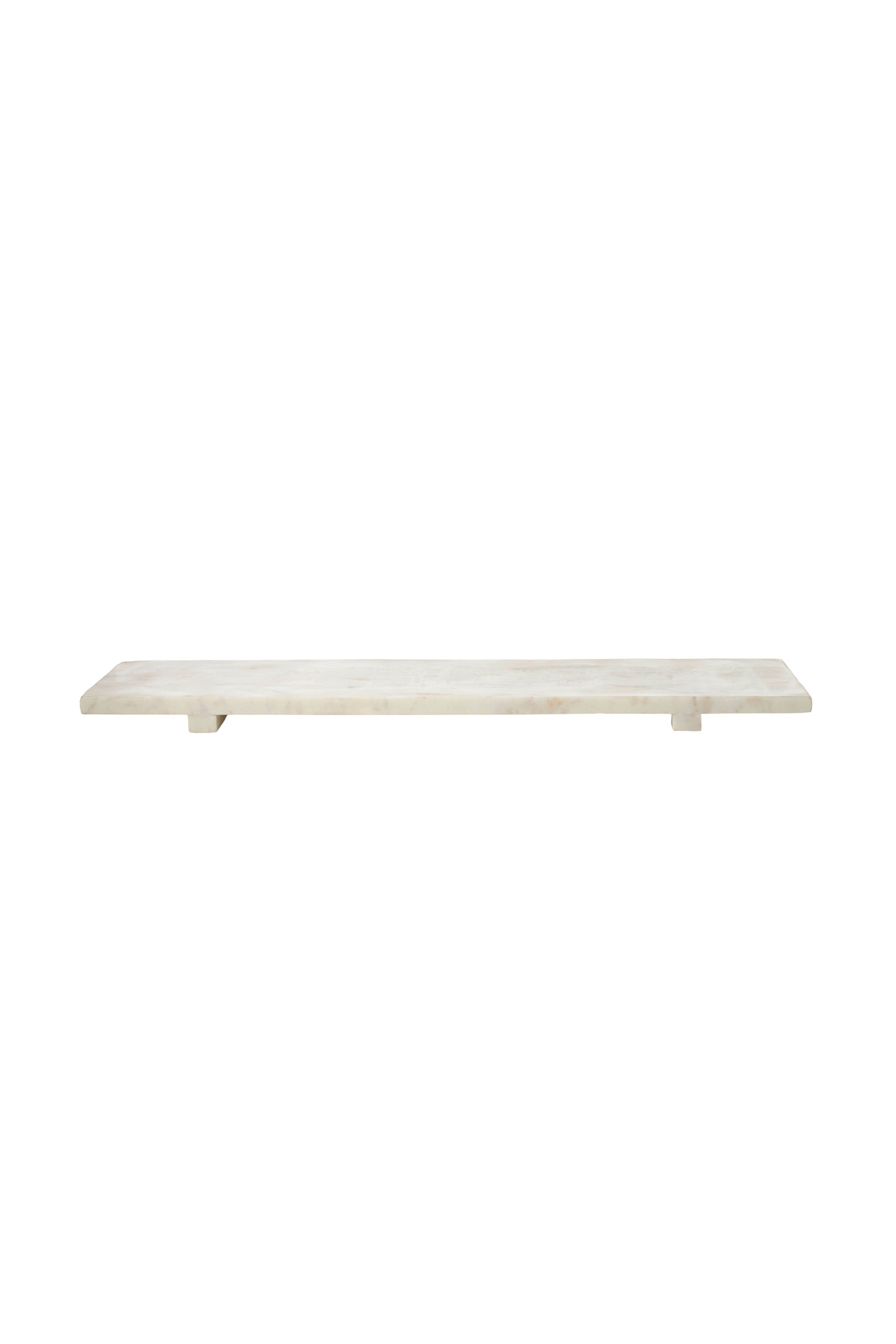 Facile Marble Footed Tray 20x70cm White - Magpie Style
