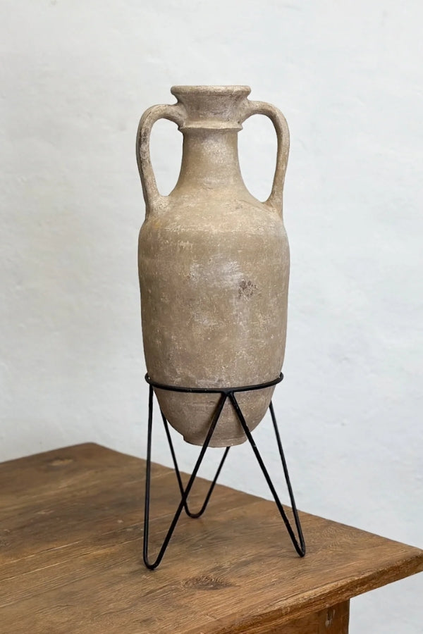 White Terracotta Pot On Stand