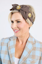 SEVENTH & FIGG Micro Houndstooth (with Badges) Headband - Magpie Style